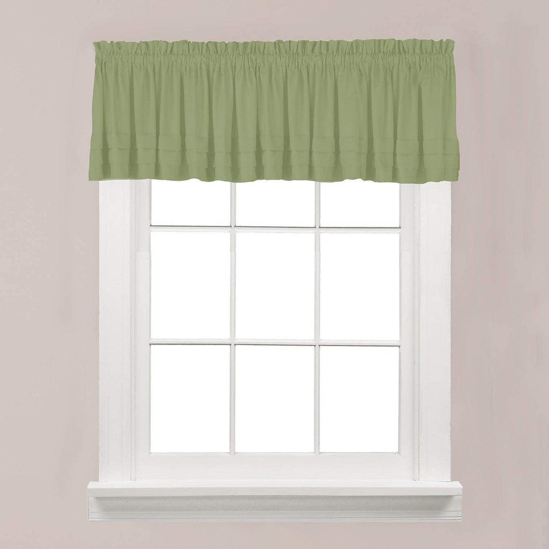 Valance Sage Green Solid Farmhouse 100%