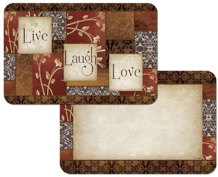 Block Patchwork Motif Pattern Placemats Set Elegant