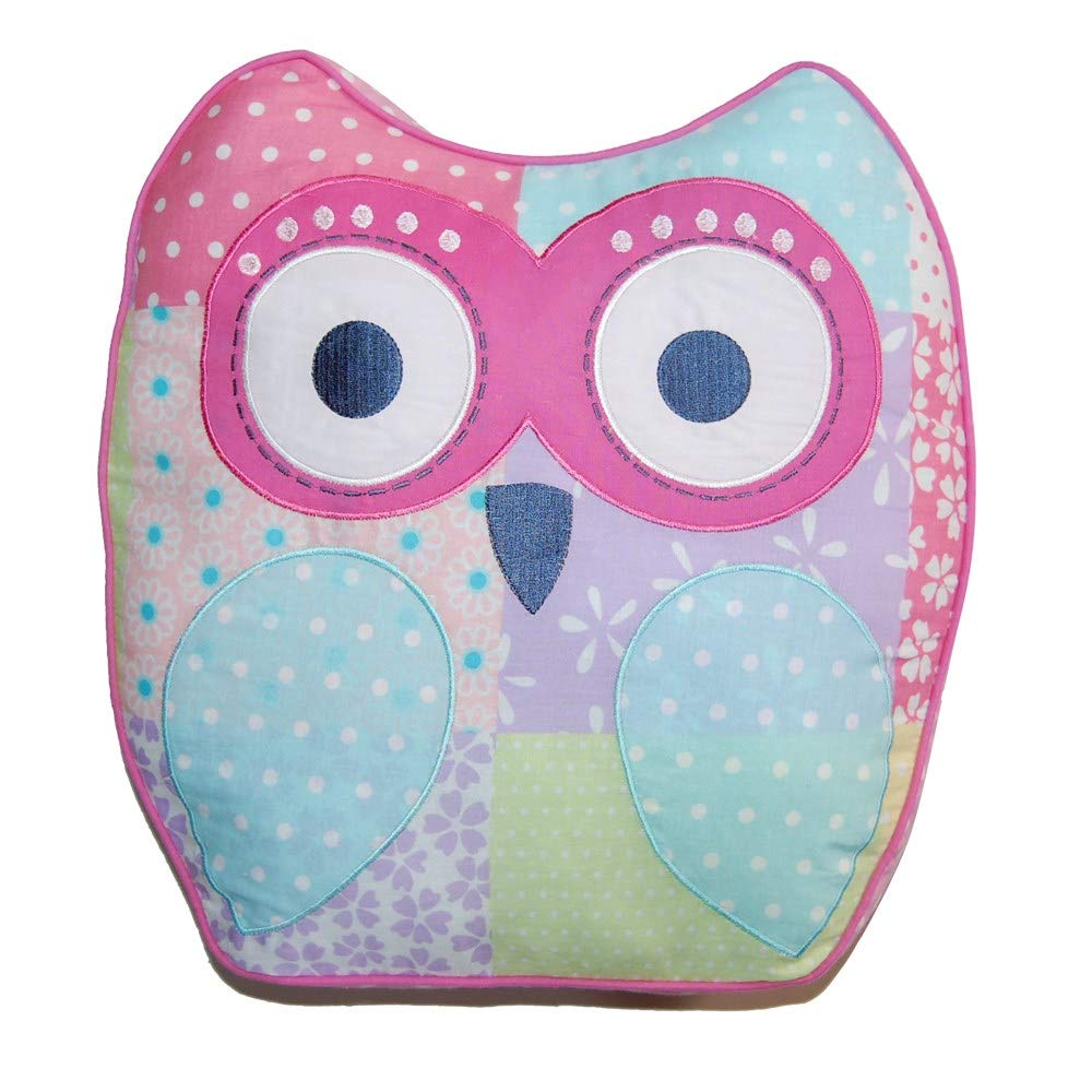 14 X 15 Inch Pink Blue Owl Throw Pillow Animal Themed Sofa