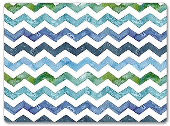 UKN Chevron Hardboard Placemat Set 2 Color Casual Country Rectangle