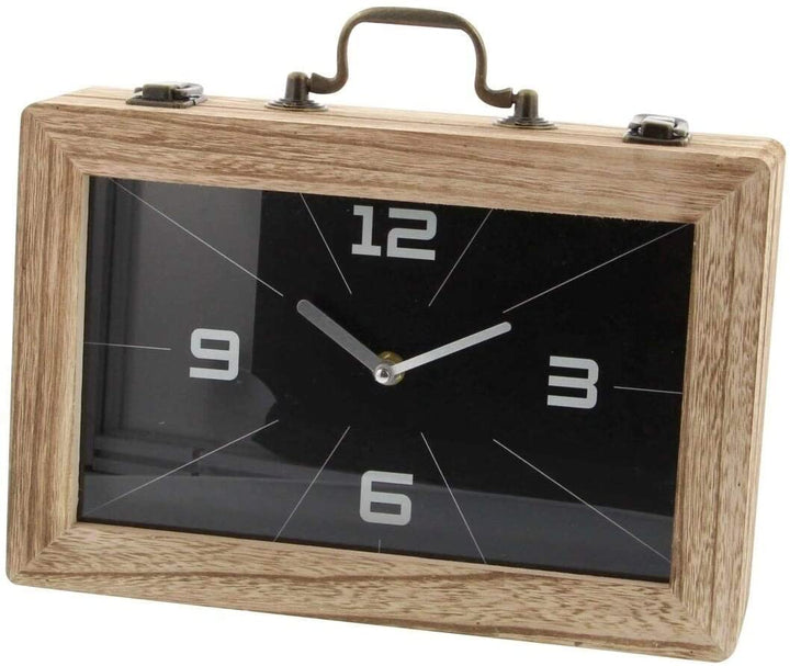 Wood Clock Box (12 X 8) Brown Iron - Diamond Home USA