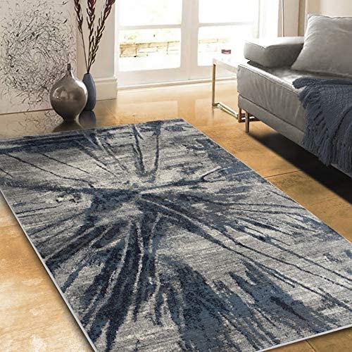 Rugs Distressed Grey Ivory Rectangular Accent Area Rug Steel