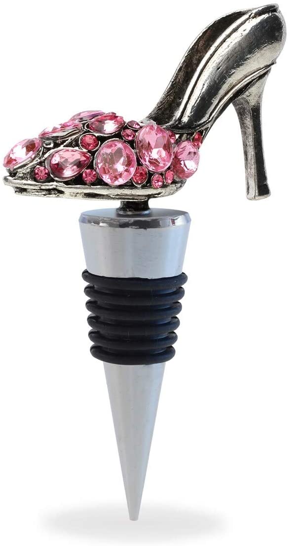 Cheers 'High Heel Shoe' Multicolor Metal Wine Stopper