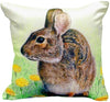 Rabbit Small No Cord Pillow 12x12 Color Graphic Casual Polyester