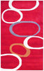Handmade Tibetan Wool Rug (India) 5' X 8' Red Geometric Oriental Modern Contemporary Rectangle Natural Fiber Latex Free