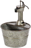 Metal Fountain 15 Inches Wide 18 High Grey Rustic Iron