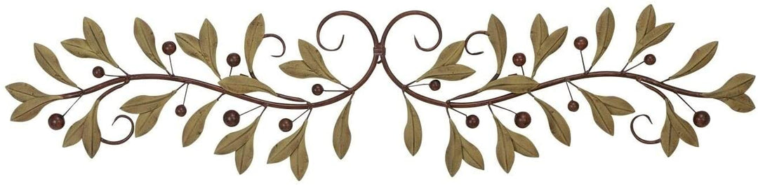 Kitty 48 inch Metal Leaf Wall Decor Brown Modern