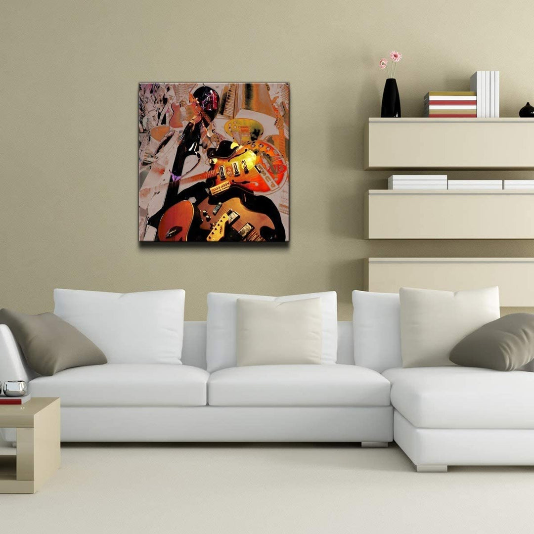 Color Jazz Xx' Oversized Canvas Wall Art Black Modern Contemporary Square - Diamond Home USA