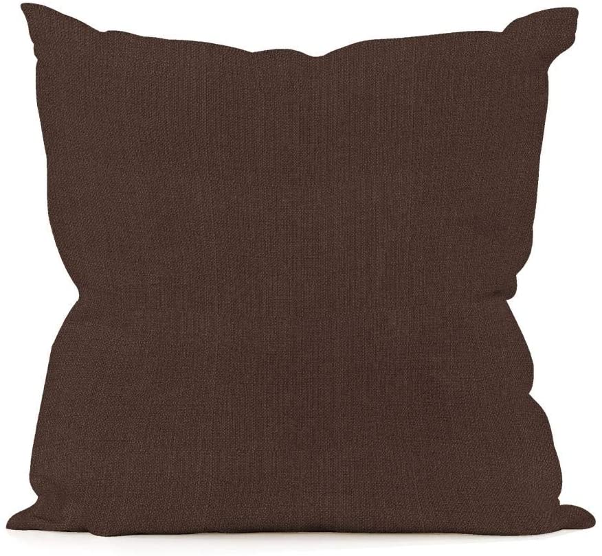 Chocolate 20 inch Square Pillow Brown Solid Color Modern Contemporary Polyester Single