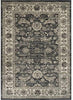 Rugs Distressed Grey Charcoal Rectangular Accent Area Rug Beige Persian Vine Design 4' 11" X 7' 0" Floral Botanical Rectangle Polypropylene Contains