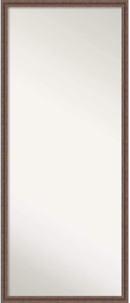 Unknown1 Distressed Rustic Brown Full Length Framed Floor Leaner Mirror Outer Size 26 X 62 inch Modern Contemporary Handmade Includes Hardware