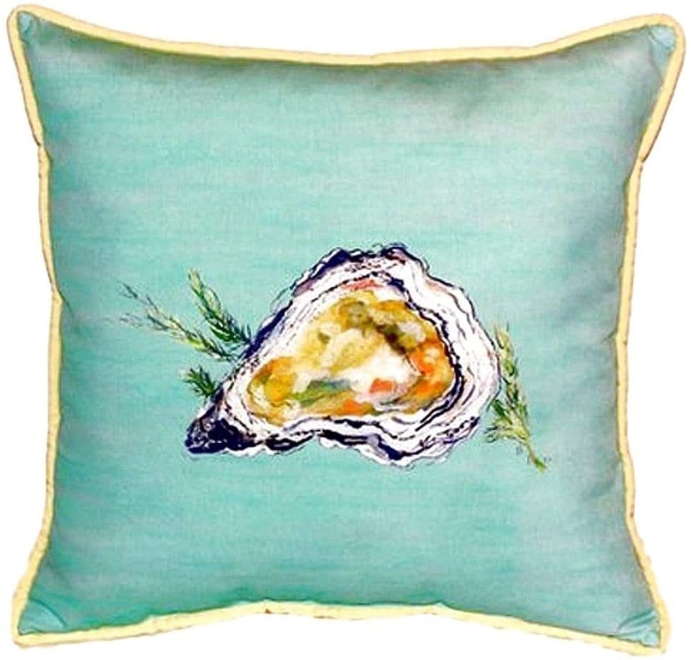 Oyster Shell Teal Small Indoor/Outdoor Throw Pillow Color