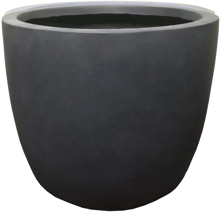 Lightweight Concrete Modern Seamless Round Cement Color Planter Small 9 8'x9 8'x9 1' Grey - Diamond Home USA