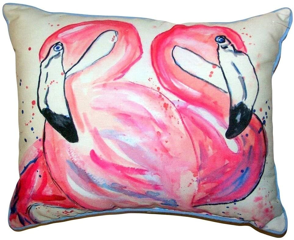 Flamingos Large Pillow 16x20 Color Graphic Nautical