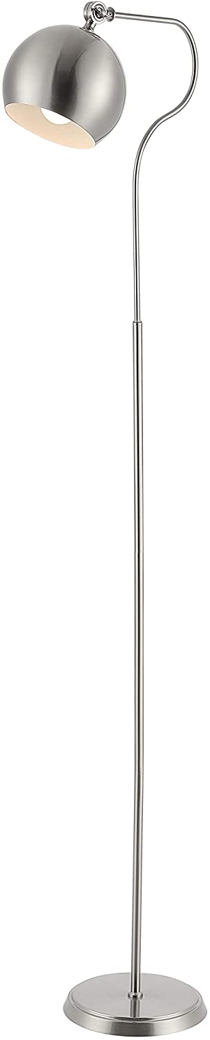 Lighting 64 5 inch Iron Floor Lamp 16 5" X 9 5" 64 5" Silver Modern Contemporary Nickel Bulbs Included Energy Efficient - Diamond Home USA