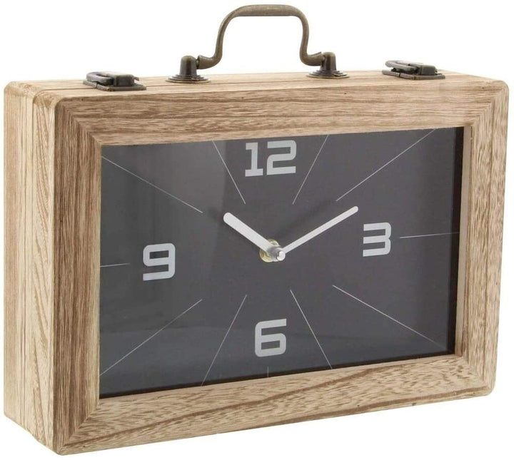 Wood Clock Box (12 X 8) Brown