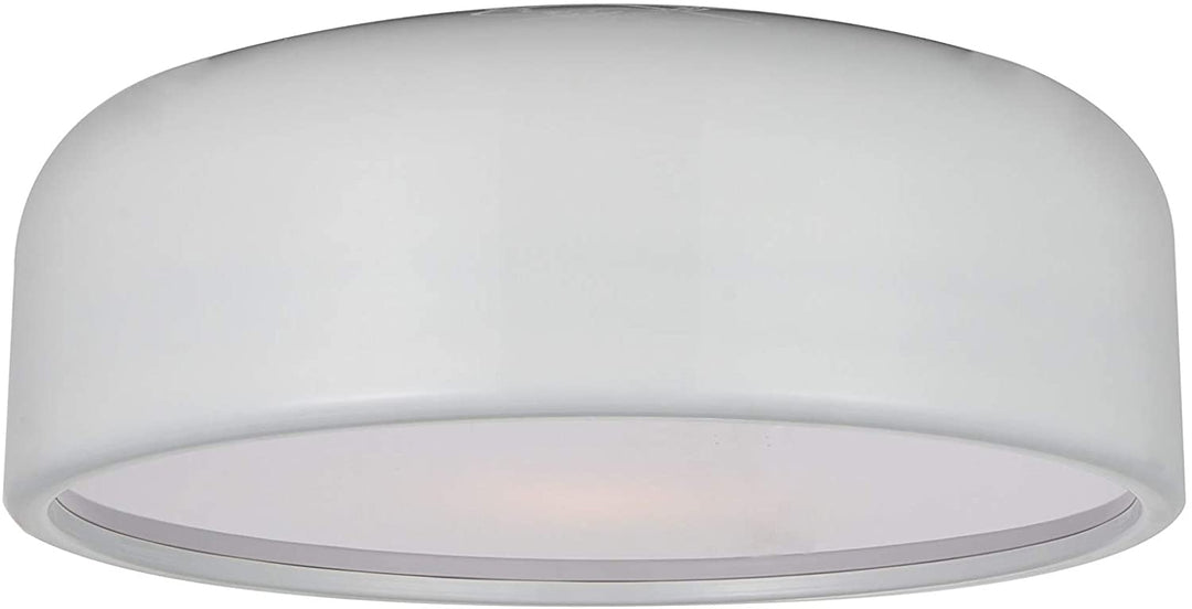 3 Light Flush Mount White Finish Modern Contemporary