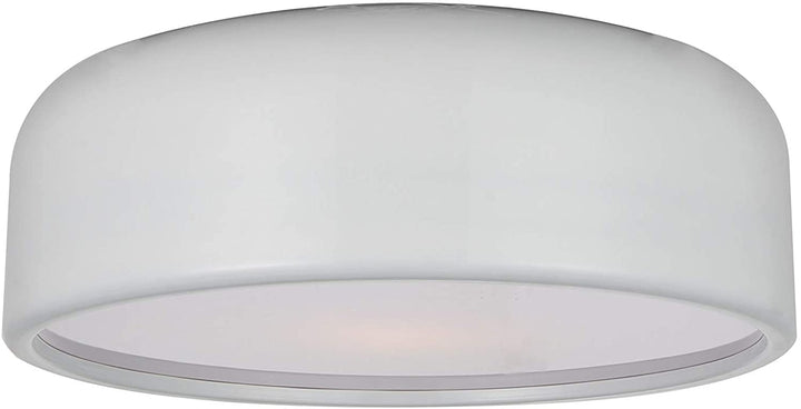 3 Light Flush Mount White Finish Modern Contemporary