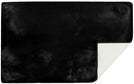 Unknown1 Rabbit Fur Rectangular Rug 3' X 5' Black Modern Contemporary Acrylic Latex Free