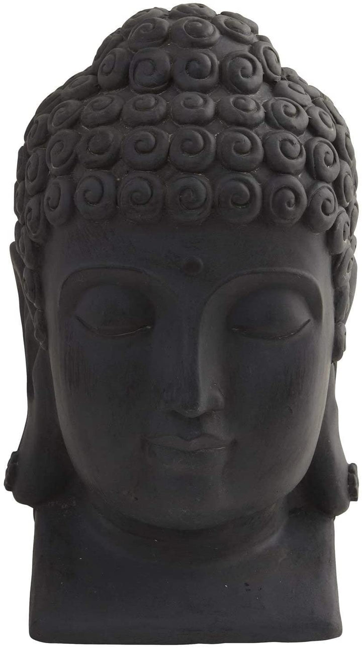 Buddha Head Indoor/Outdoor Sculpture Grey