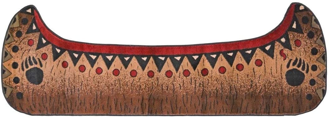 American Destination Canoe Accent Rug 2'8"x7'7" Color Animal Cabin Lodge Polypropylene Contains Latex Stain Resistant