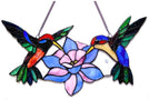 Tiffany Hummingbird Design Window Panel/suncatcher Color Animals Glass Includes Hardware