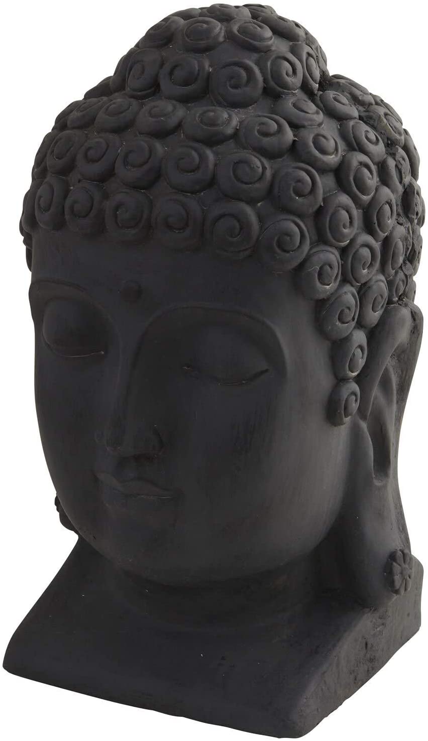 Buddha Head Indoor/Outdoor Sculpture Grey Stone