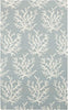 MISC Hand Woven Hornet Powder Blue Wool Area Rug 3'3" X 5'3" Abstract Latex Free Handmade
