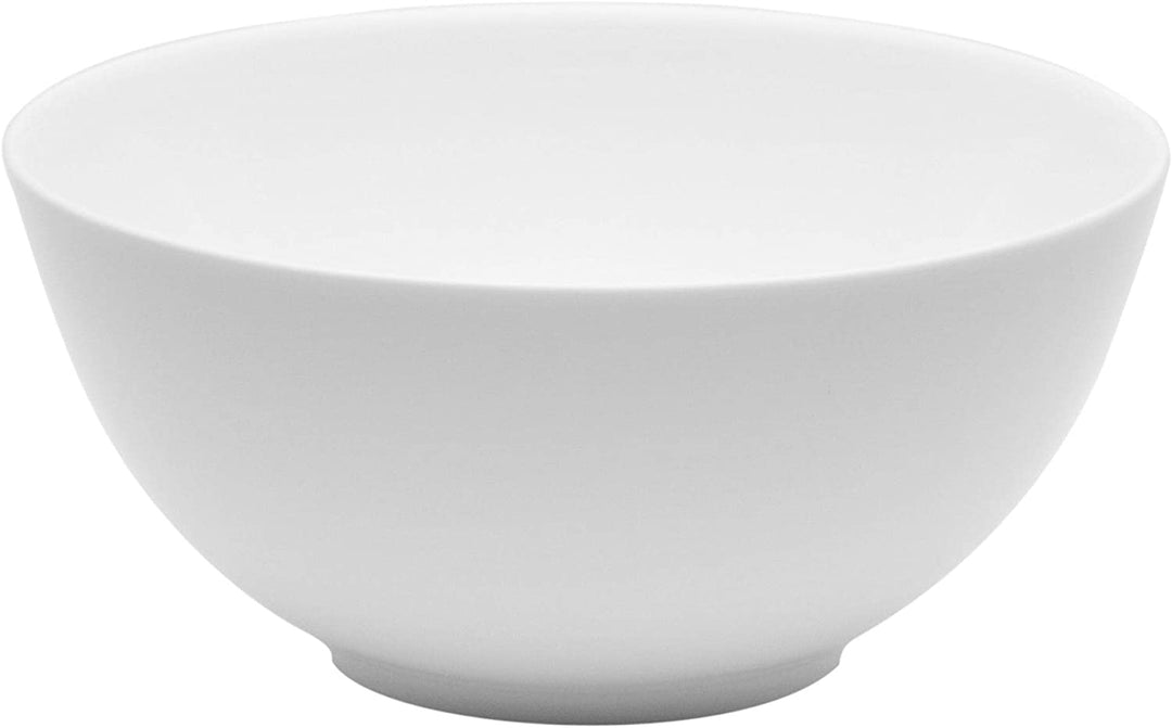 Time White Tall Cereal Bowl (Set 6) Off/White Solid Modern Contemporary Round Porcelain 6 Piece Dishwasher Safe Microwave - Diamond Home USA