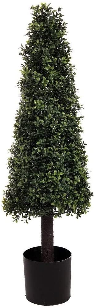 MISC 39" Artificial Deluxe Boxwood Cone Topiary Green Plastic