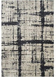 Rugs Distressed Beige Cream Rectangular Accent Area Rug Charcoal Grey Abstract Design 7' 6" X 9' 8" Ivory Modern Contemporary Rectangle Polypropylene