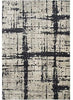 Rugs Distressed Beige Cream Rectangular Accent Area Rug Charcoal Grey Abstract Design 7' 6" X 9' 8" Ivory Modern Contemporary Rectangle Polypropylene