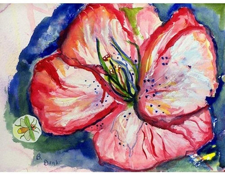 Hibiscus' 30x50 inch Door Mat Color Modern Contemporary