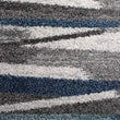 Unknown1 Modern Stack Taupe/Blue Area Rug (3'3"x5'1") 3'3"x5'1" Blue Grey Ivory Abstract Geometric Contemporary Rectangle Polypropylene Contains Latex