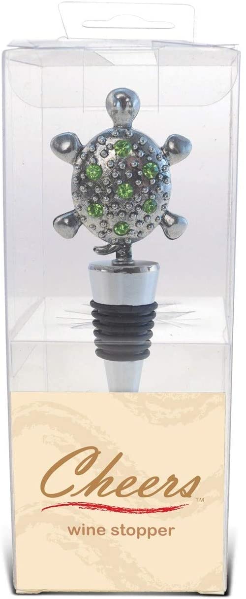 Metal Sea Turtle Wine Stopper Color 1 Piece - Diamond Home USA