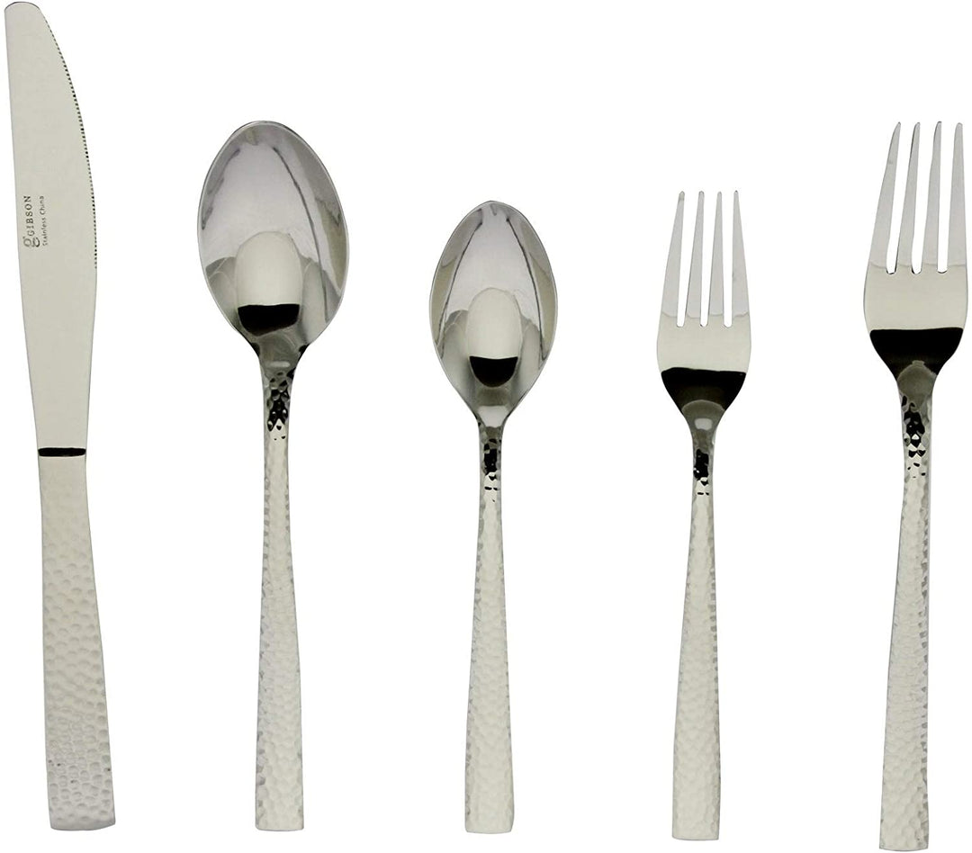 20 Flatware Set Silver Stainless Steel - Diamond Home USA