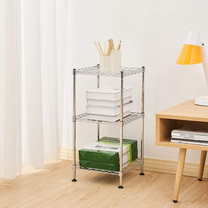 Household Kitchen Rack 3 Tier Steel Wire Shelving Tower