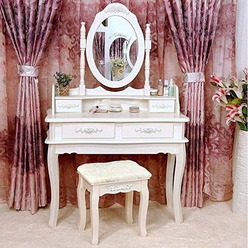 Rotation Removable Mirror Dressing Vanity Table Makeup