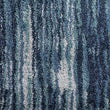 Unknown1 Casual Stripe Blue/Silver Area Rug (3'3"x5'1") 3'3"x5'1" Blue Abstract Modern Contemporary Rectangle Polypropylene Contains Latex Stain