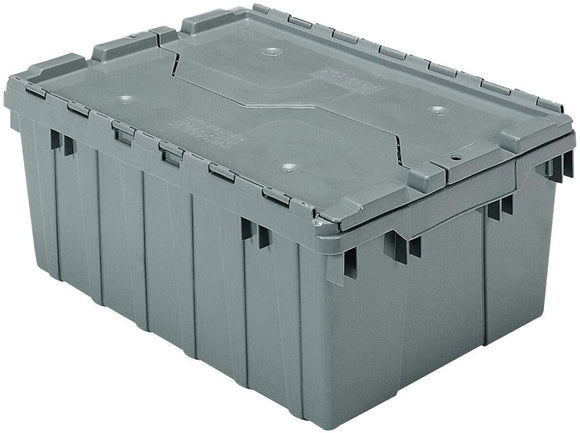 MISC Grey Plastic 21 5 inch X 15 inch 9 inch 8 5 Gal Attached Lid Container