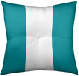 Miami Football Stripes Floor Pillow Square Tufted Green Graphic Modern Contemporary Polyester One
