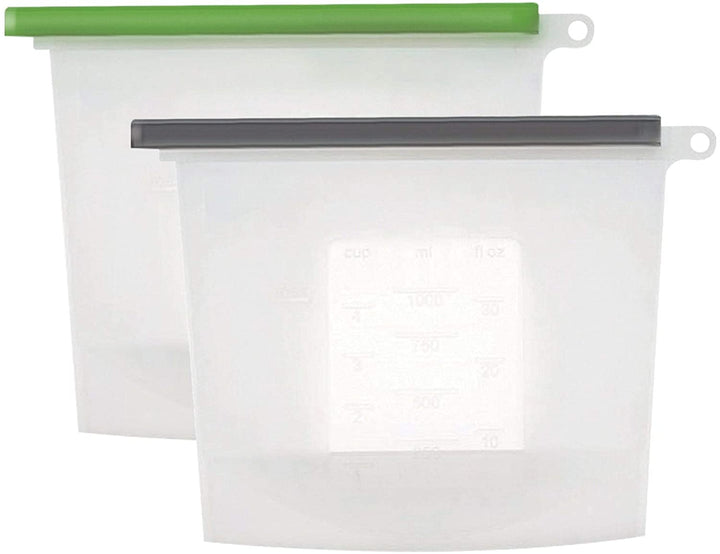 4pk Bag Silicone 1l 7 5" X 8" 3" Clear Plastic 4