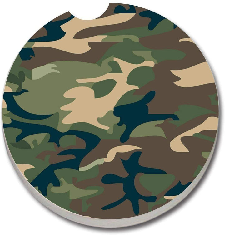 Absorbent Stone Car Coaster Camouflage (Set 2) Color