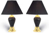 24 inch Ceramic Table Lamp (Set 2) Black Traditional Gold