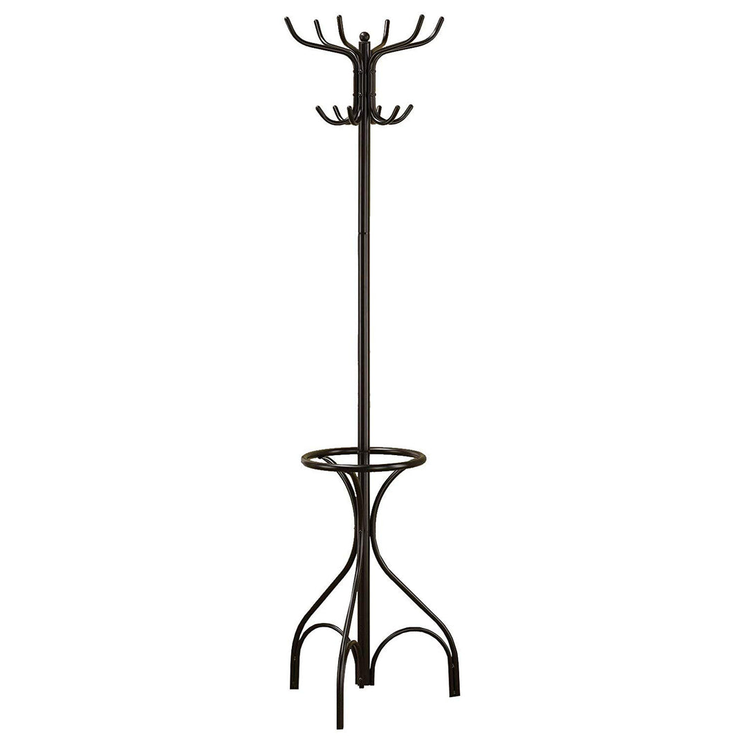 Stylish Free Standing Coat Rack Organizer Umbrella Stand Jacket Tree Hanger Coats Jackets Hats Scarfs Metal 70 Inch