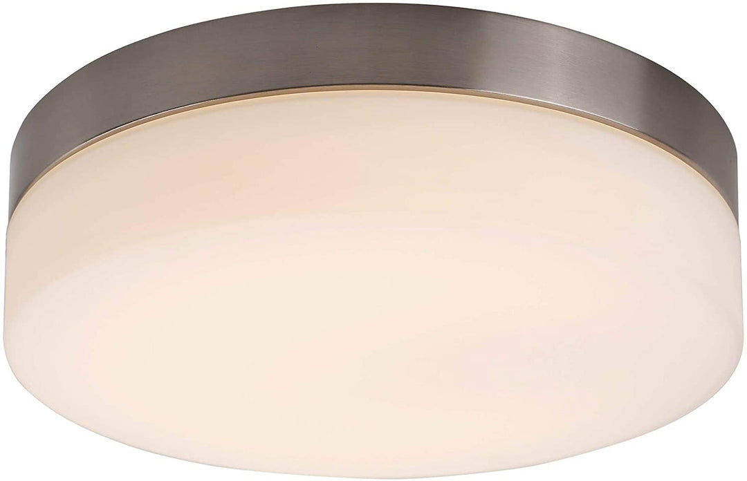 Led Flush Mount Ceiling Light Brushed Nickel Mid Century