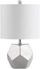 Lighting 18 inch Led Table Lamp Silver Modern Contemporary Transitional Nickel Bulbs Included Energy Efficient