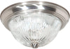 2 Light 11 Flush Mount Grey Transitional Metal Dimmable