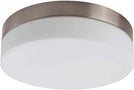 Led Flush Mount Ceiling Light Brushed Nickel Mid Century Modern Glass Iron Dimmable Energy Efficient