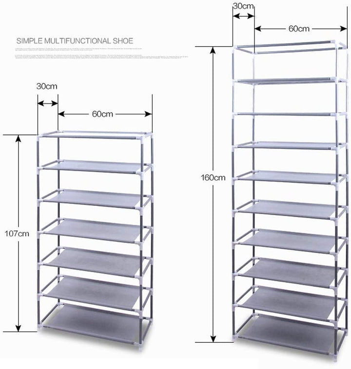 Fashionable Room Saving 9 Lattices Non Woven Fabric Shoe Rack Wine Red Metal Plastic